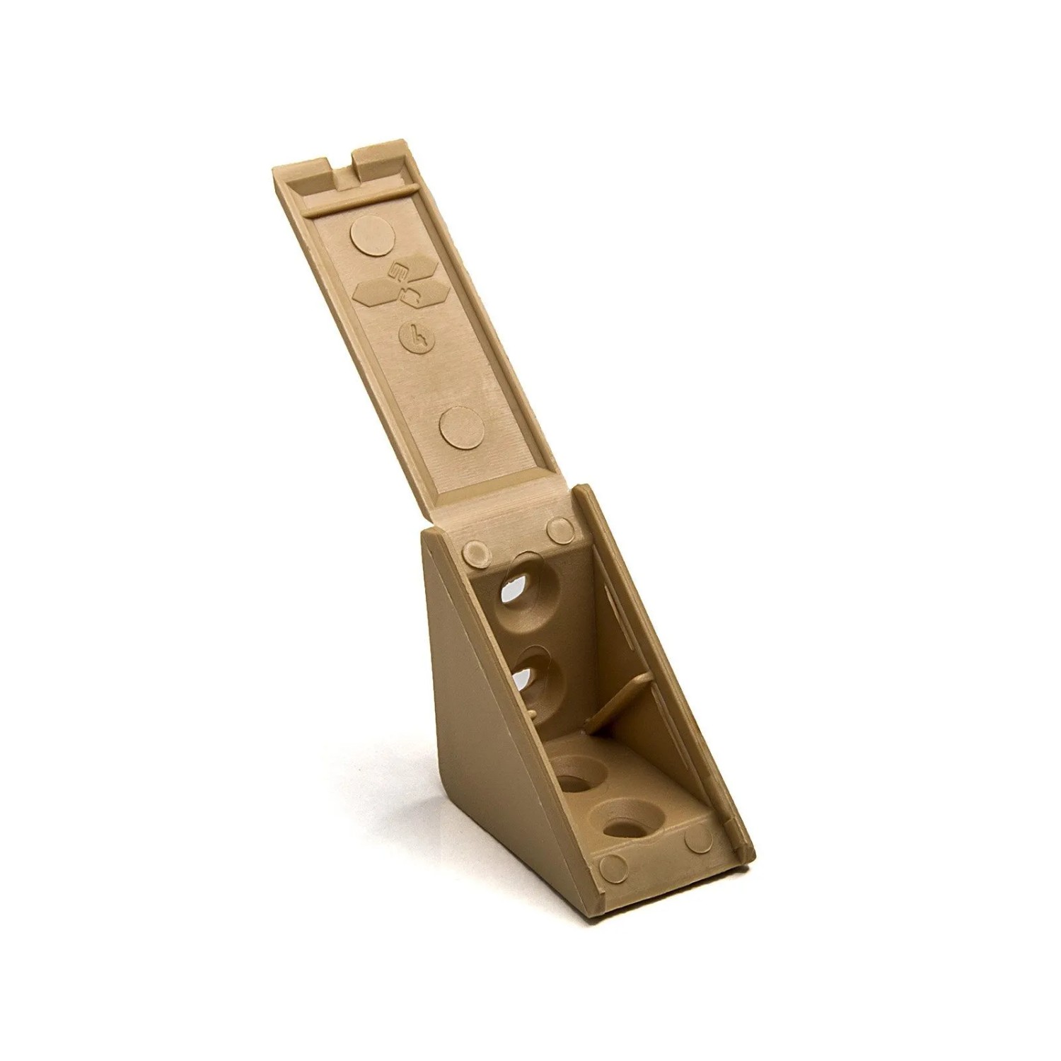 SOTECH 100 Stück Korpusverbinder 31 x 31 x 20 mm mit Klappdeckel Beige