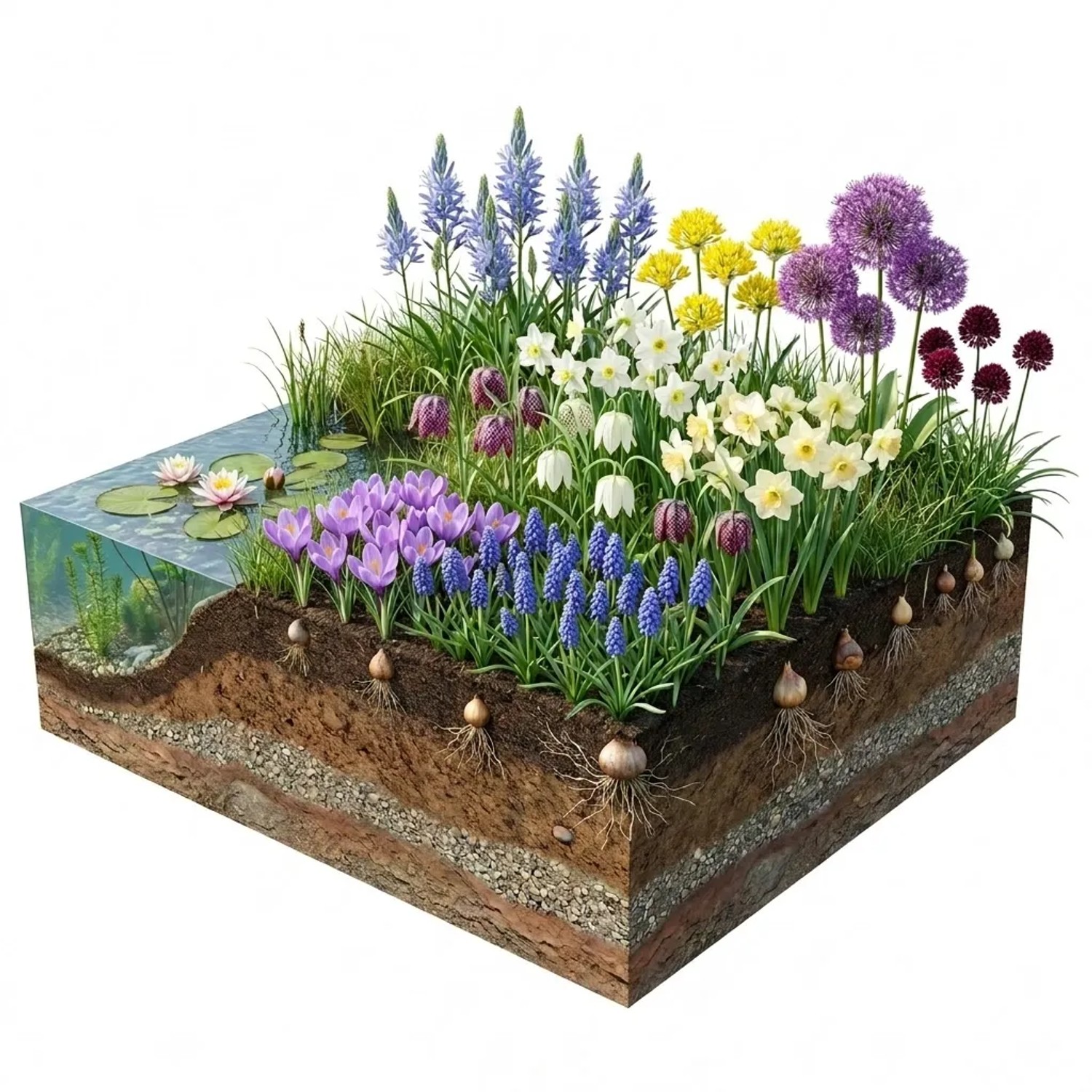 Vdvelde Aqua Bulbs Naturpaket   Blumenzwiebeln Für Den Teichrand   Insektenfreundlich