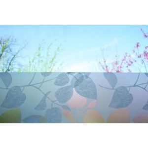 d-c-fix Premium Fensterfolie Amena mit Blätter-Motiv, statisch haftend als Meterware