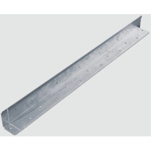 Graue Scherf Rasenkante aus Alu-Light, 121 cm lang, zur Abgrenzung von Gartenbereichen.