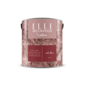 Dose ELLE DECORATION by Crown Wandfarbe Velvetine No. 442, matte, roséfarbene Innenfarbe.