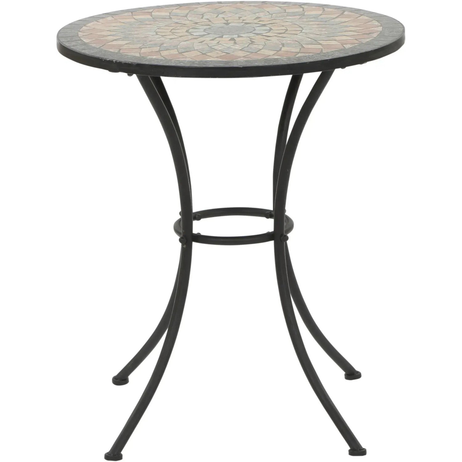 Siena Garden kleiner Gartentisch Prato Rund Schwarz Ø 60 cm kaufen bei OBI