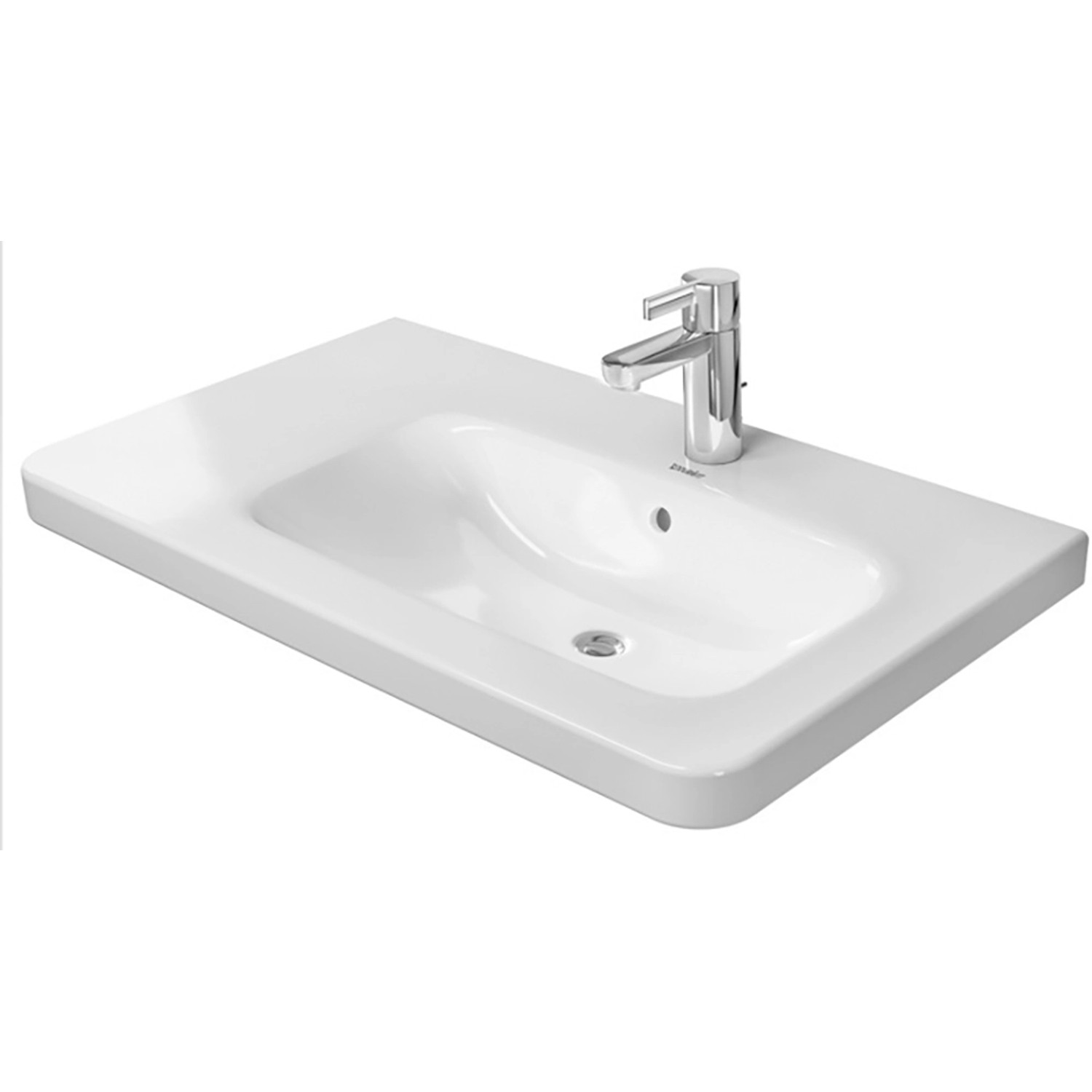 Duravit Möbelwaschbecken DuraStyle 80 cm Weiß 1 Hahnloch Becken R