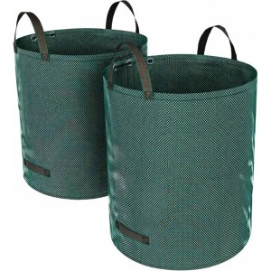 TTL GARDEN Gartensack 272 L 2er Set – Garten Abfallsäcke Grün Reißfest Für Laub Gras Gartenabfall