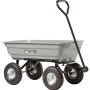 Haemmerlin Gartenwagen mit Kipper, 4x4, grau, mit vier Lufträdern und Stahlgestell.