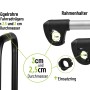 Eufab Rahmenhalter für Heckträger, passend für Rohre mit 2,5 cm und 3 cm Durchmesser.