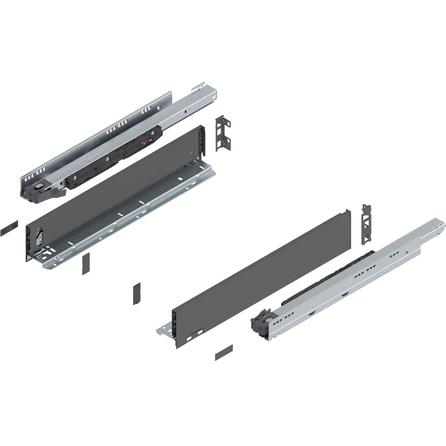 Blum Legrabox Pure Set Höhe M Tip-On Vollauszug 500 mm 70 kg Oriongrau 1 Paar