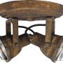 Rostfarbene 2-flammige Wandlampe Bente im Industrial-Look.