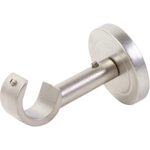 Deckenhalterung in Satinoptik für Gardinenstangen, 50x50x80mm.