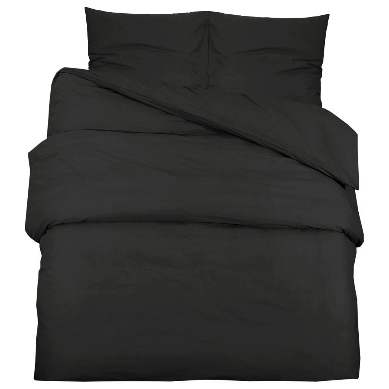 vidaXL Bettwäsche-Set Schwarz 240x220 cm Leichte Mikrofaser 135968 günstig online kaufen