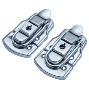 HMF 14985-09 Spannverschluss mit Schloss 2 Stück 45 x 75 mm Silber Verzinkt