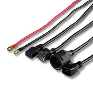 Anschlusskabel-Set für AEG Spannungswandler Sinus 1.500 W, verschiedene Stecker und Kabel