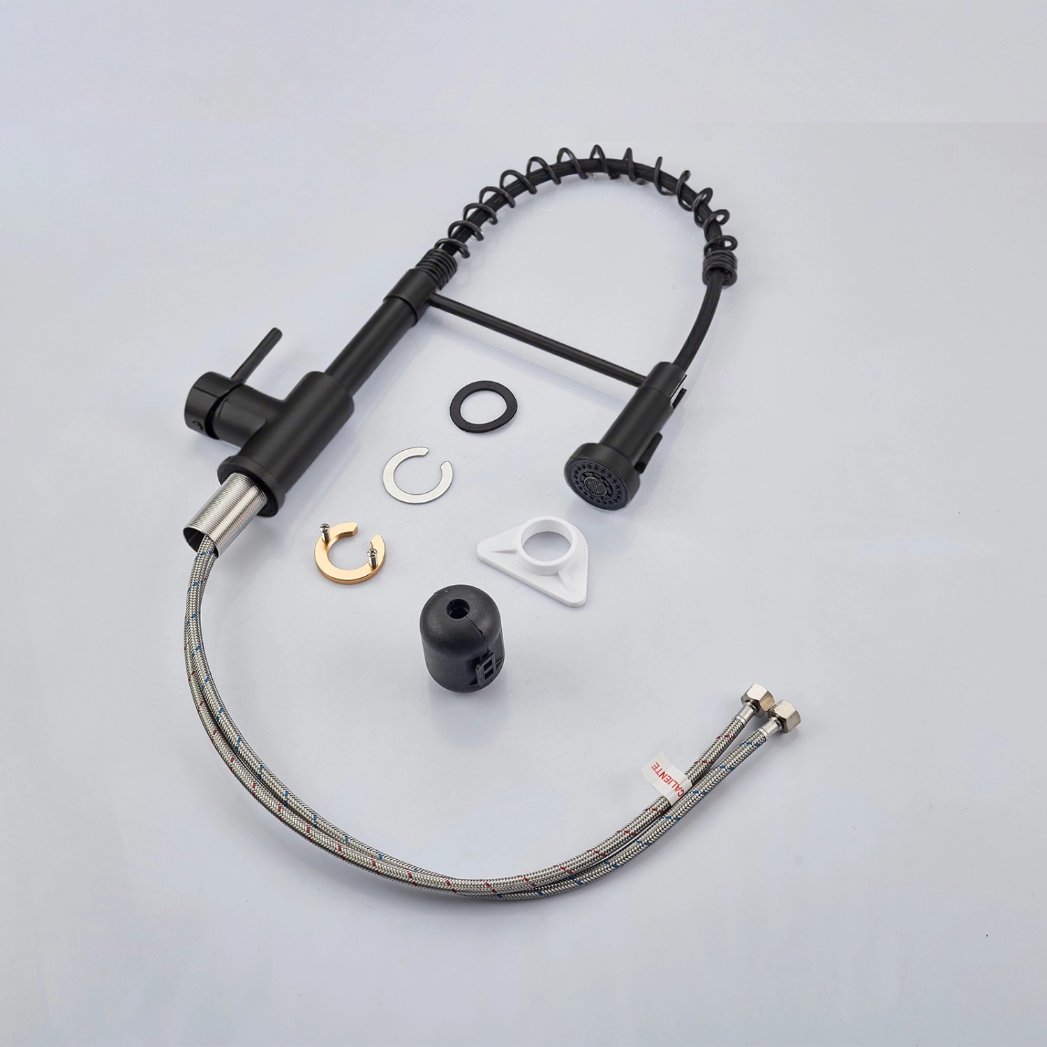 AICA Hochdruck Wasserhahn 43x21x12cm Schwarz Küche Abnehmbarer Mischbatterie und Drehbarer 360° Spiralfeder Bad Küchenarmatur_9