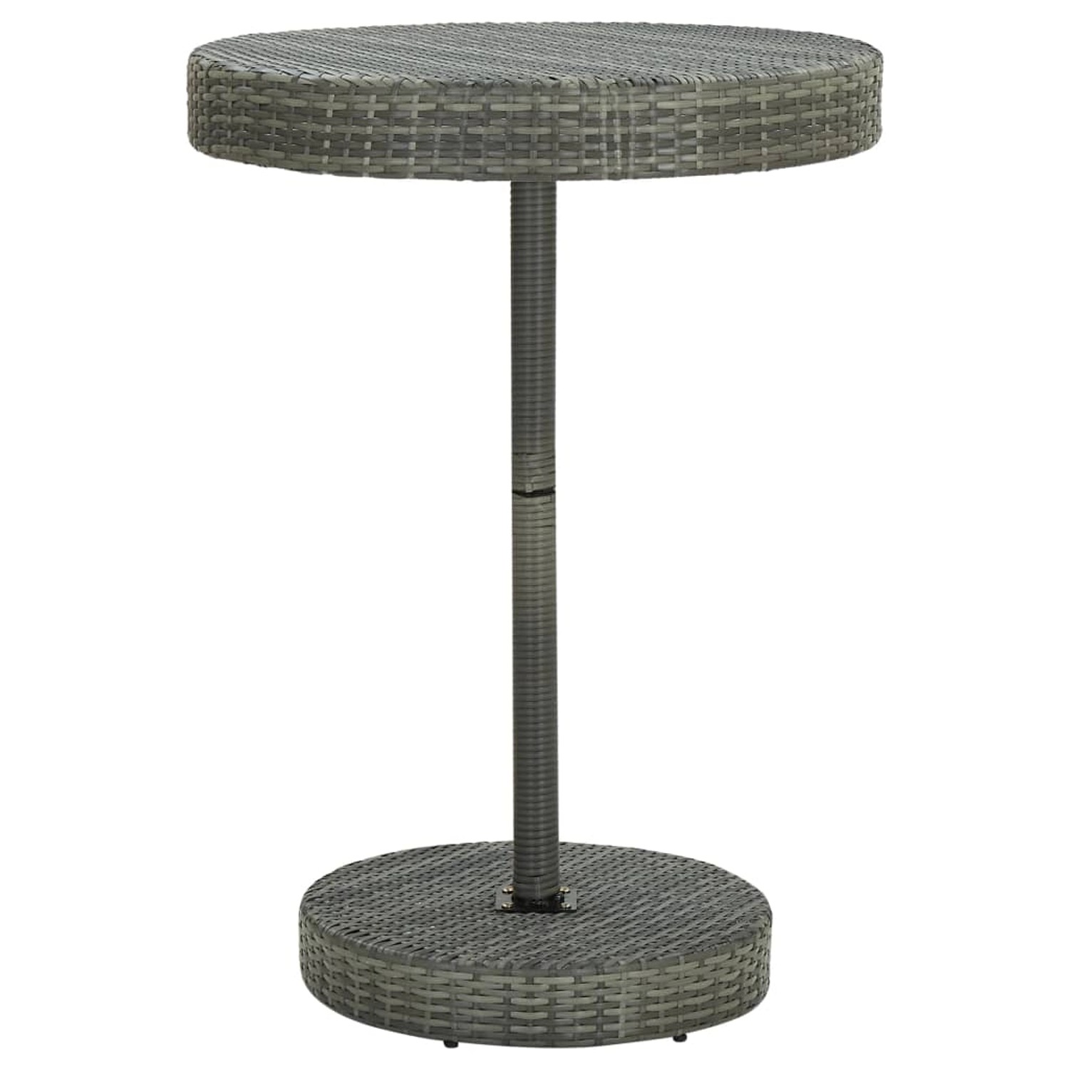 vidaXL Gartentisch Grau 75,5x106 cm Poly Rattan 45860 günstig online kaufen