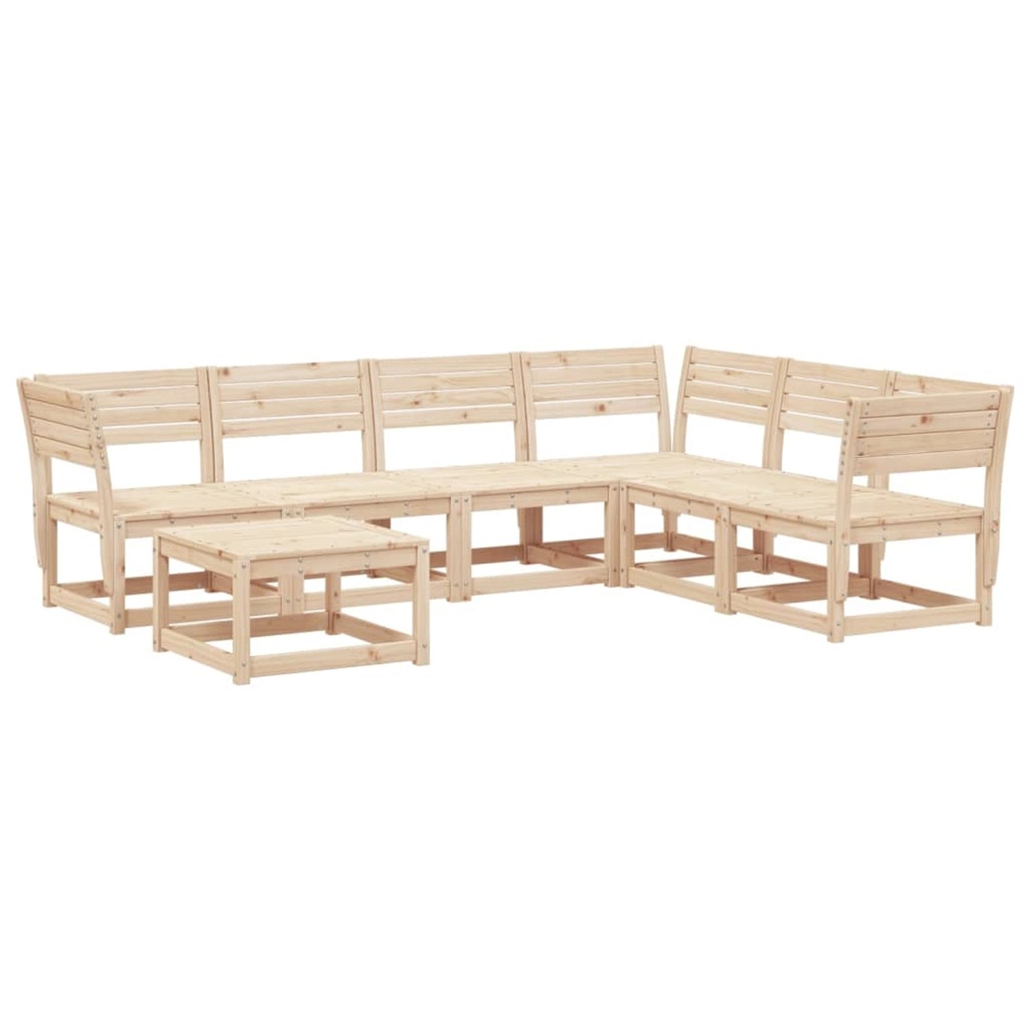 vidaXL 7-tlg Garten-Lounge-Set Massivholz Kiefer Modell 70 günstig online kaufen