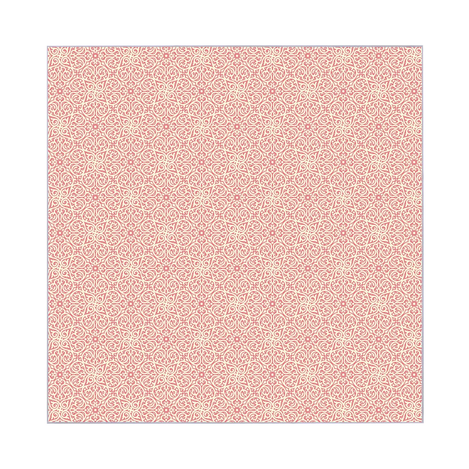 Banjado Schlüsselkasten Glas, 30x30cm, Motiv Rosa Arabesque. Weißer Kasten mit 50 Haken.