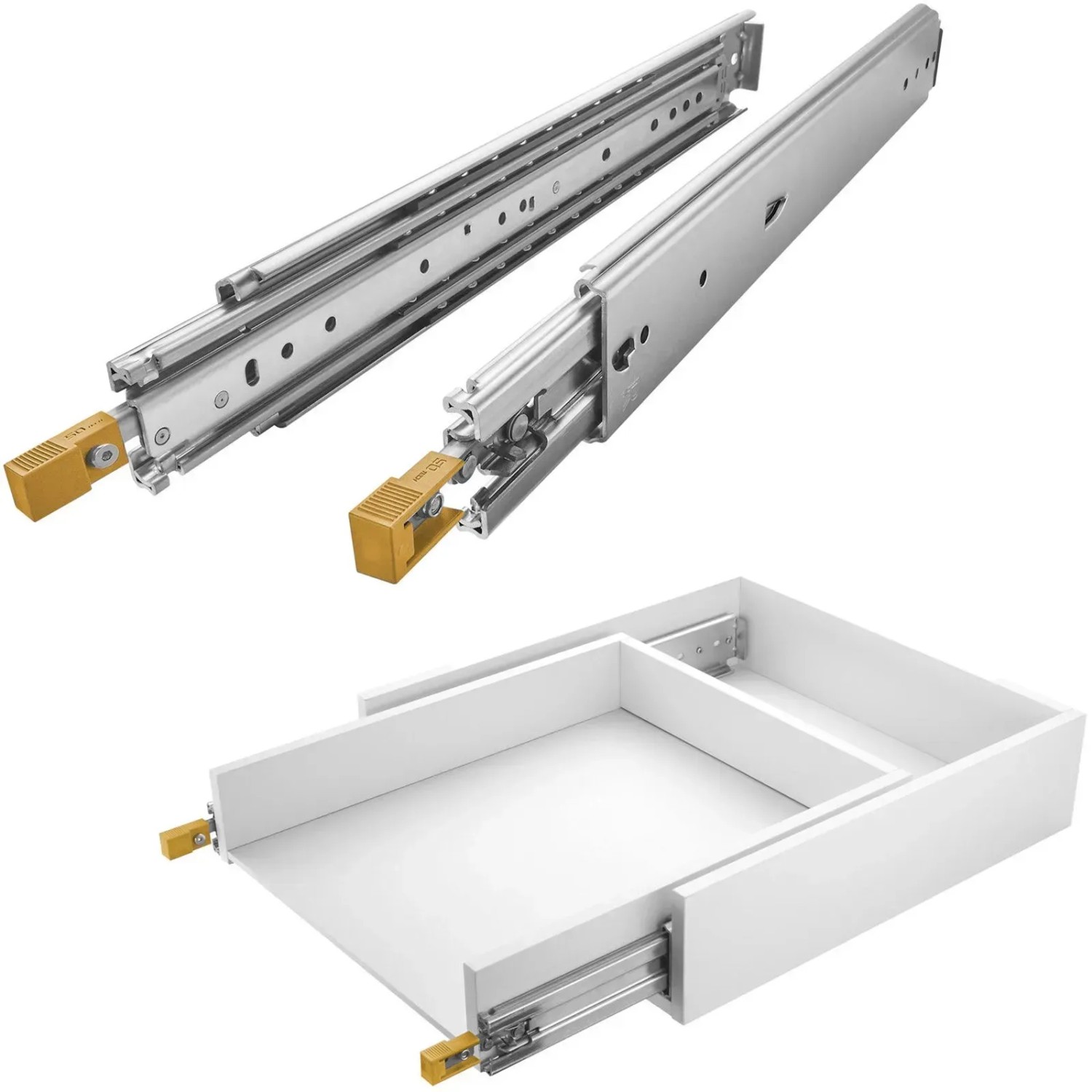 SOTECH Schwerlastauszug KV2-200-H76-L650-LC 660 mm 200 kg Lock In Out_5