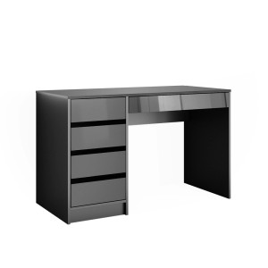 Vicco Schminktisch Sherry in Anthrazit mit vier Schubladen und Ablagefläche.