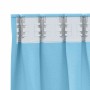 Himmelblauer Verdunkelungs-Vorhang mit Ringen aus Polyester von vidaXL.