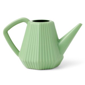 Altgrüne Capi Gießkanne Doppio Xala Groove, 2 l, mit geriffeltem Design für Innen- und Außenbereiche.