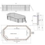 ALTANKA Holzpool Nemo 7,3x3,97 Höhe 1,45 m GRAU mit Einzubetonierendem Profil BAS7305OSPI2_4