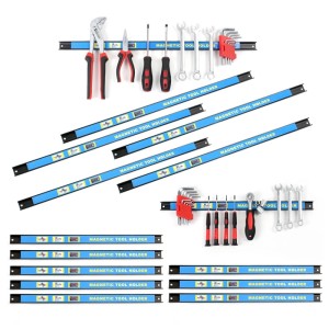 Wiltec Magnetleiste 15Er Set 9X46/6X61Cm Werkzeughalter Werkstatt Wandhalterung