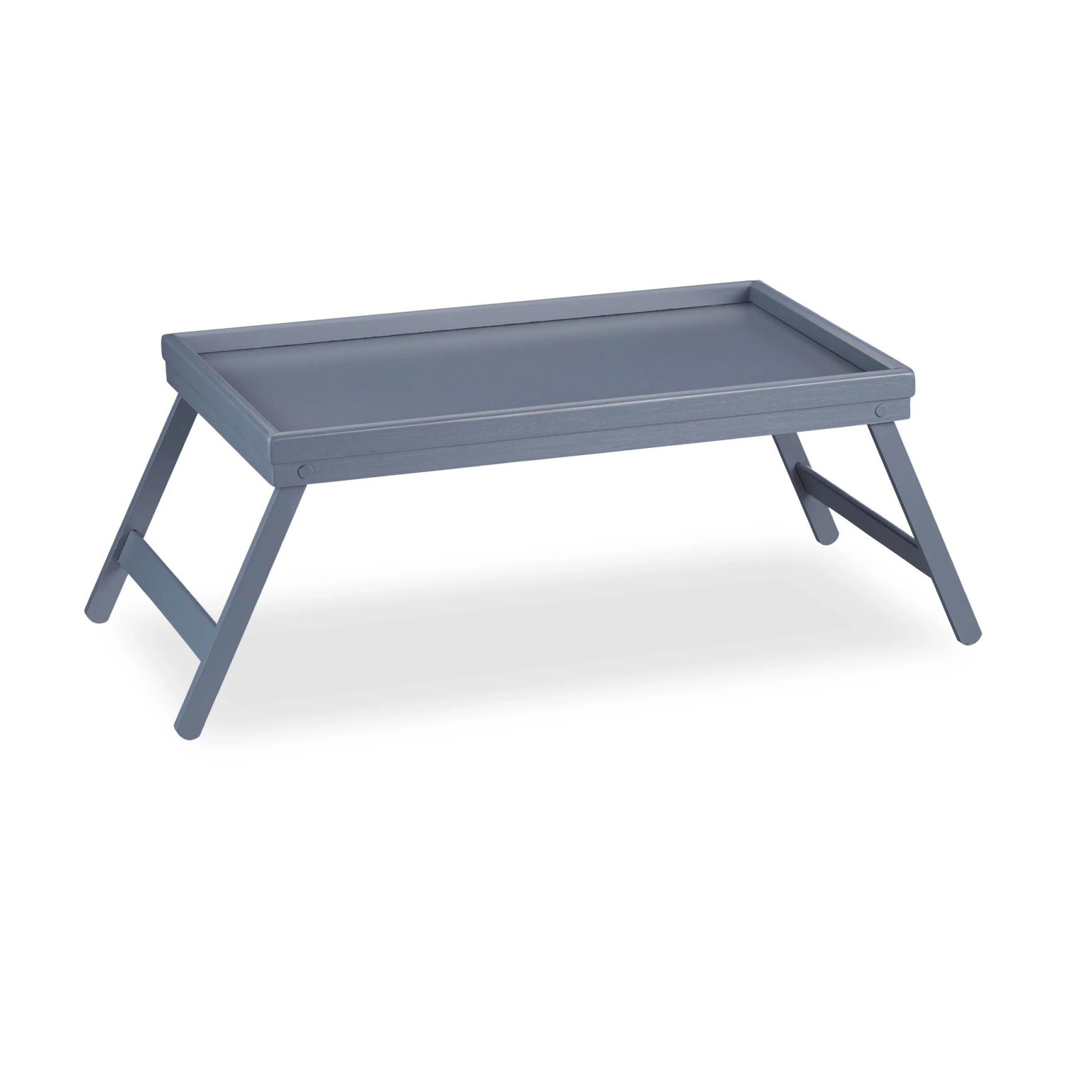 Relaxdays Betttablett Bambus Grau Klappbar 63,5 cm x 31 cm x 22 cm 1 kg