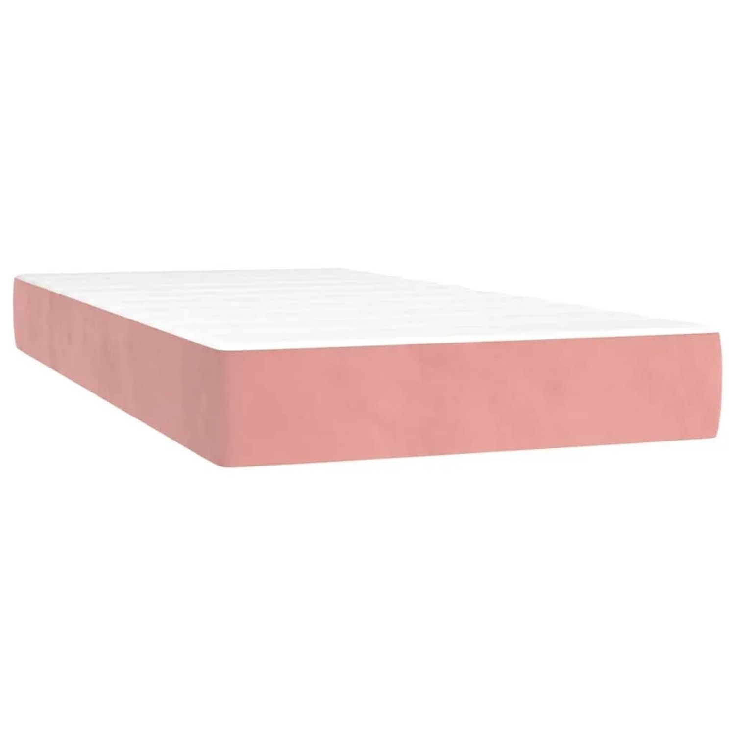 vidaXL Taschenfederkernmatratze Mittel Rosa 90x210x20 cm Samt 4016569