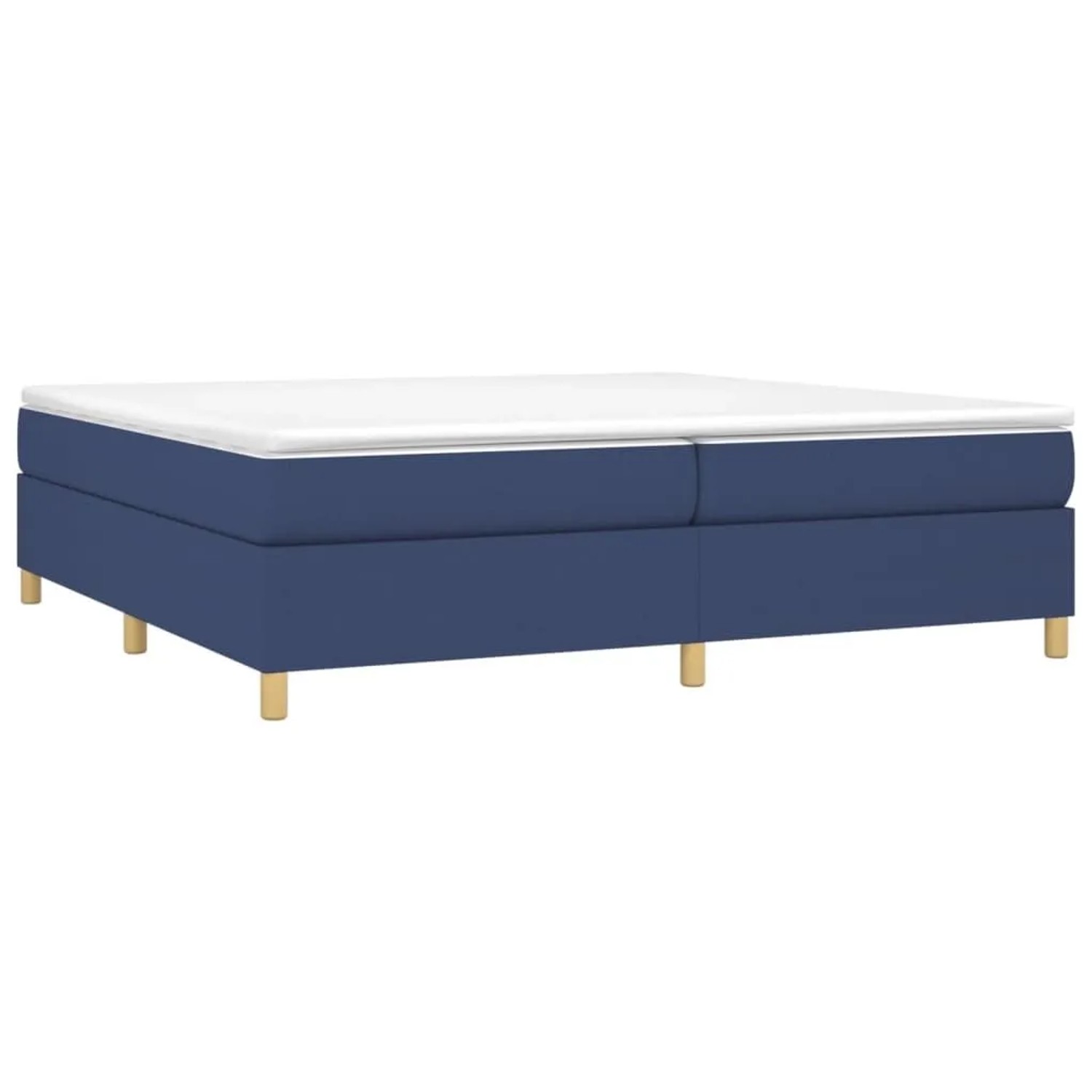 vidaXL Boxspringbett mit Matratze Blau 200x200 cm Stoff 3144552 günstig online kaufen
