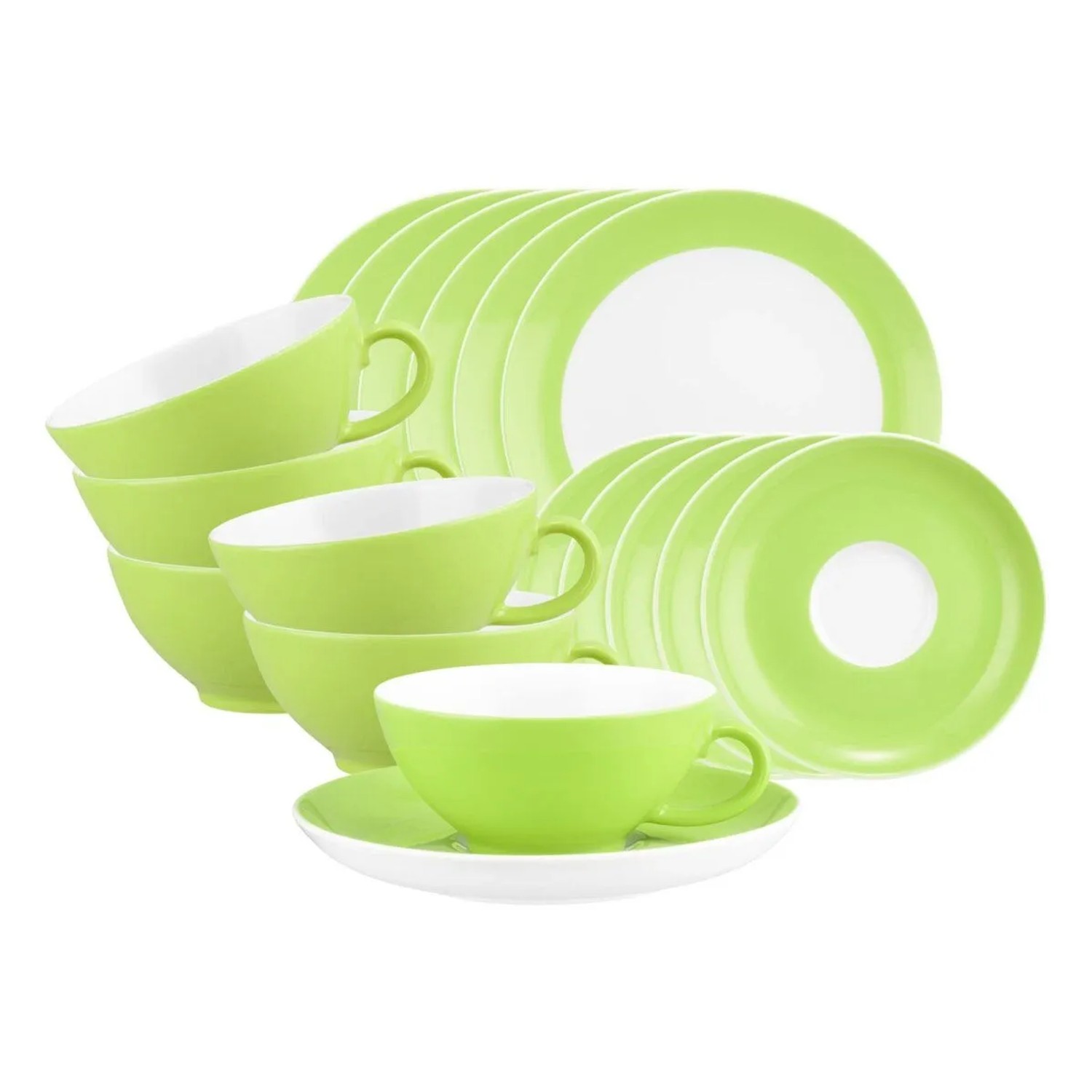 Seltmann Weiden Liberty Pure Colors Teeservice 18-teilig Lime Green
