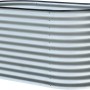 Floraworld Hochbeet Welle, 160x80x82 cm, silbernes Metallbeet mit gewellter Optik und Kantenschutz.