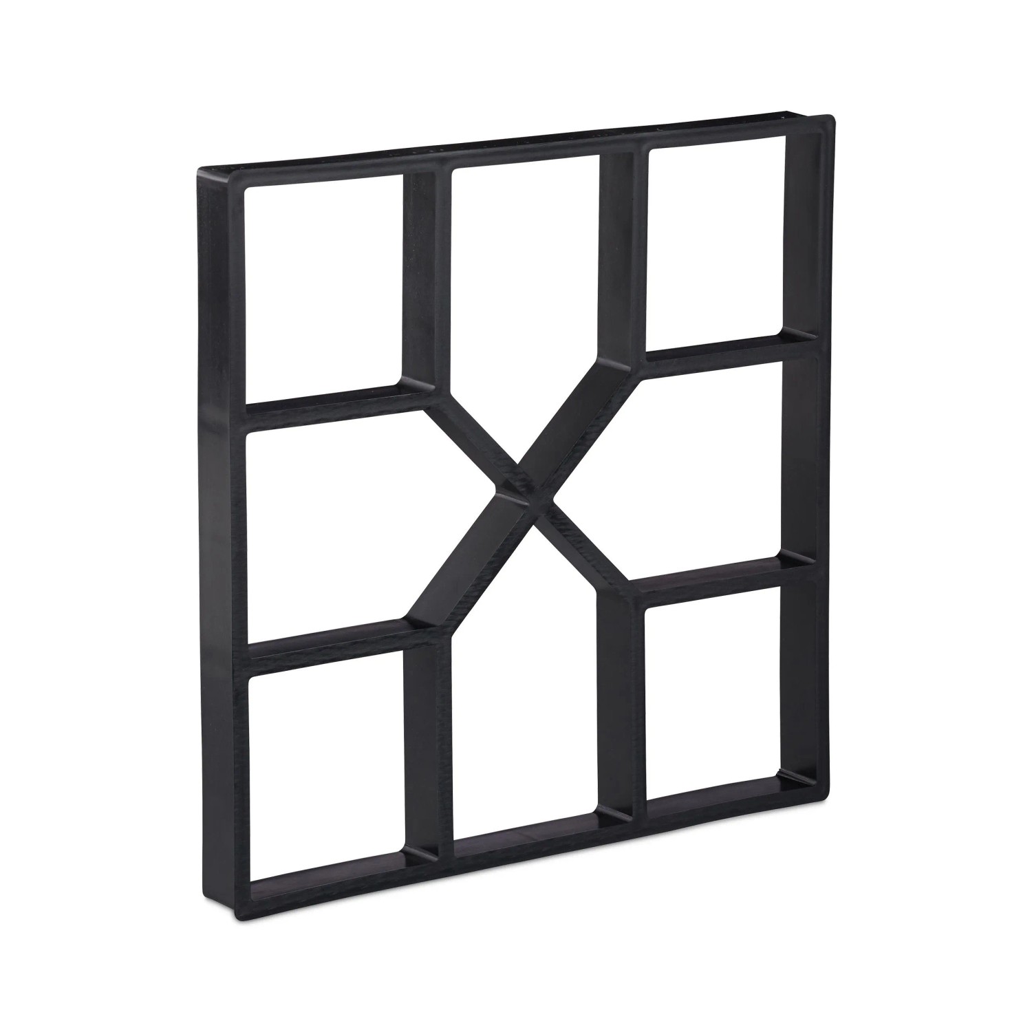 Relaxdays Betonform Polypropylen Schwarz Wiederverwendbar 4 cm x 40 cm x 40 cm 540 g