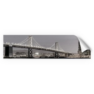 Selbstklebende Küchenrückwandfolie mit San Francisco Brücke als Motiv.