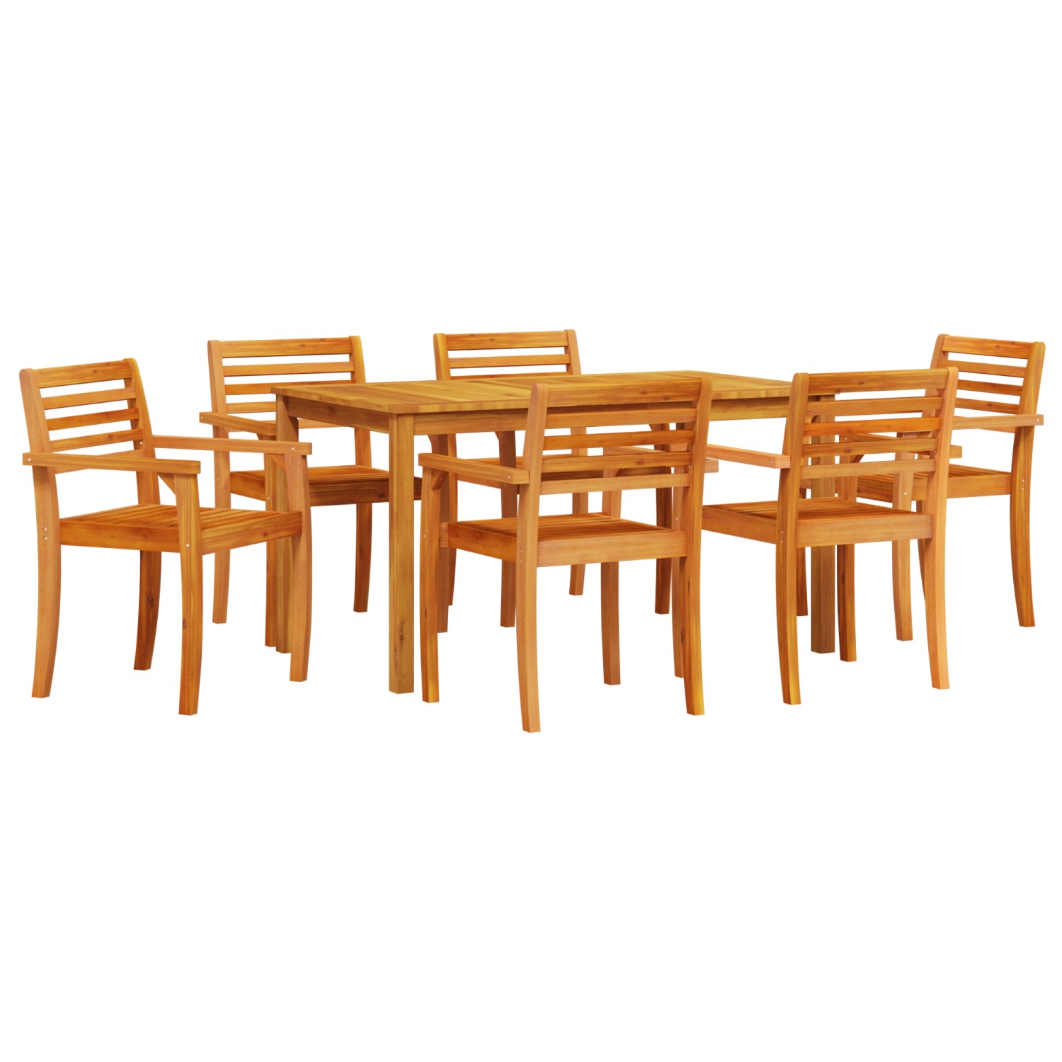 vidaXL 7-tlg Garten-Essgruppe Massivholz Akazie 3375664 günstig online kaufen
