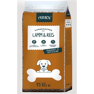 Primox Hunde-Trockenfutter mit Lamm & Reis, 15kg Sack. Trockenfutter für Hunde.