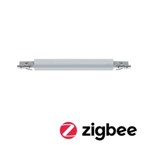 Paulmann URail Schienenadapter Zigbee 3.0, dimmbar, Chrom matt, für LED-Schienensysteme.