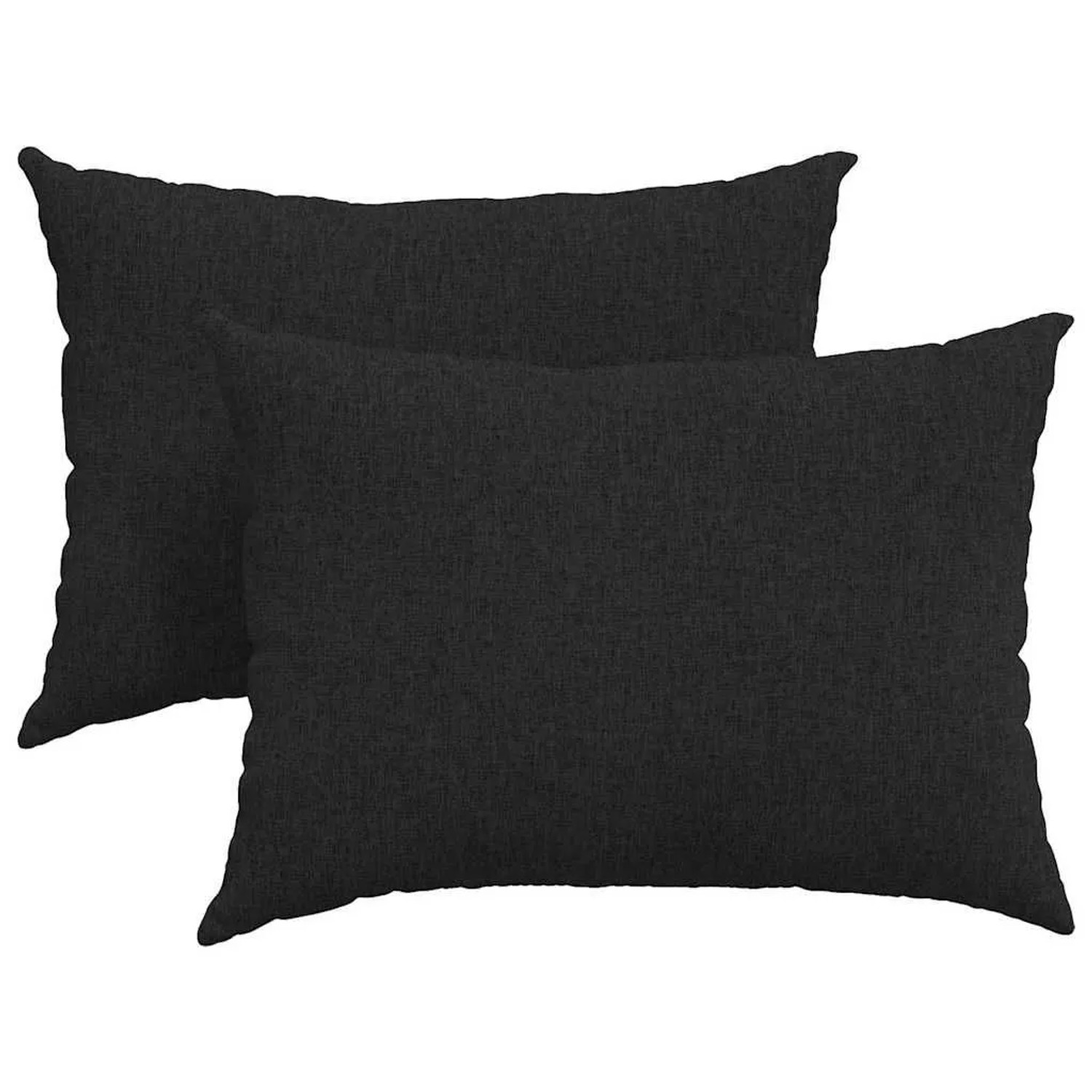 vidaXL Sofakissen 2 Stück Schwarz 70 x 50 cm Stoff 42013741