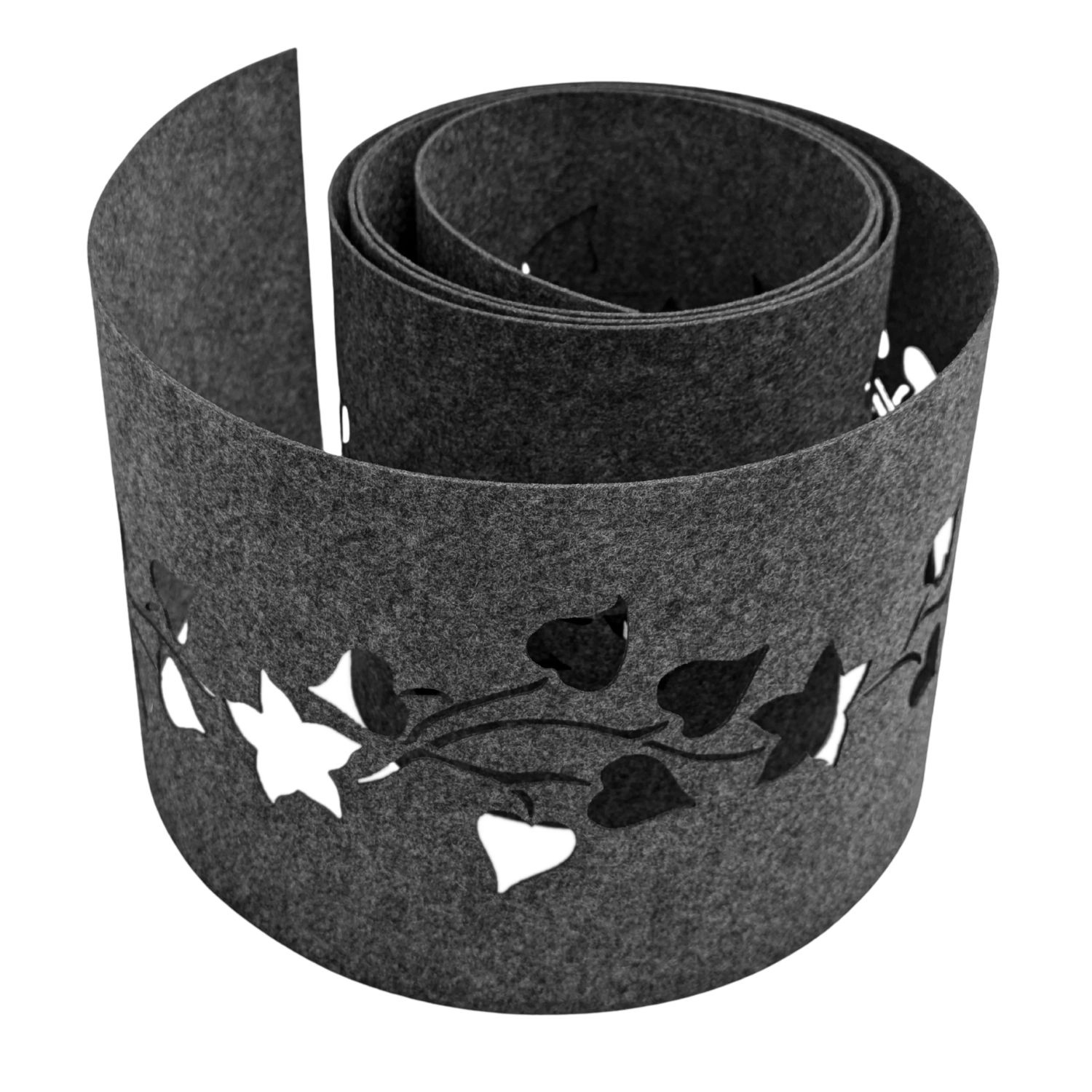 zaunzu Sichtschutz Design Vlies Dekor Floral2 Einzelstreifen Anthrazitgrau günstig online kaufen