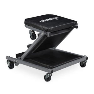 Relaxdays Montagerollbrett Stahl Schwarz Grau 2 in 1 Drehbar Belastbar 91 cm x 41 cm x 12 cm 5,4 kg