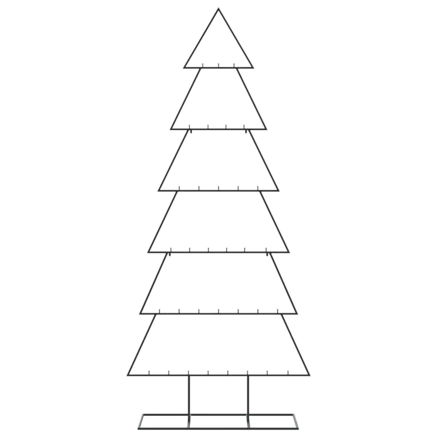 vidaXL Metall-Weihnachtsbaum für Dekorationen Schwarz 180 cm 4018952