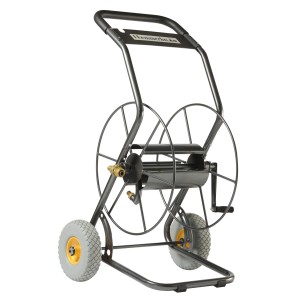 Haemmerlin Schlauchwagen mit 2 PU-Rädern für bis zu 85 m Gartenschlauch.