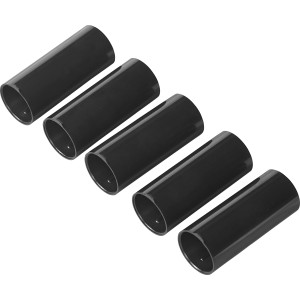 5er-Set gerillte Muffen EN 20 für flexible Isolierrohre, schwarz.