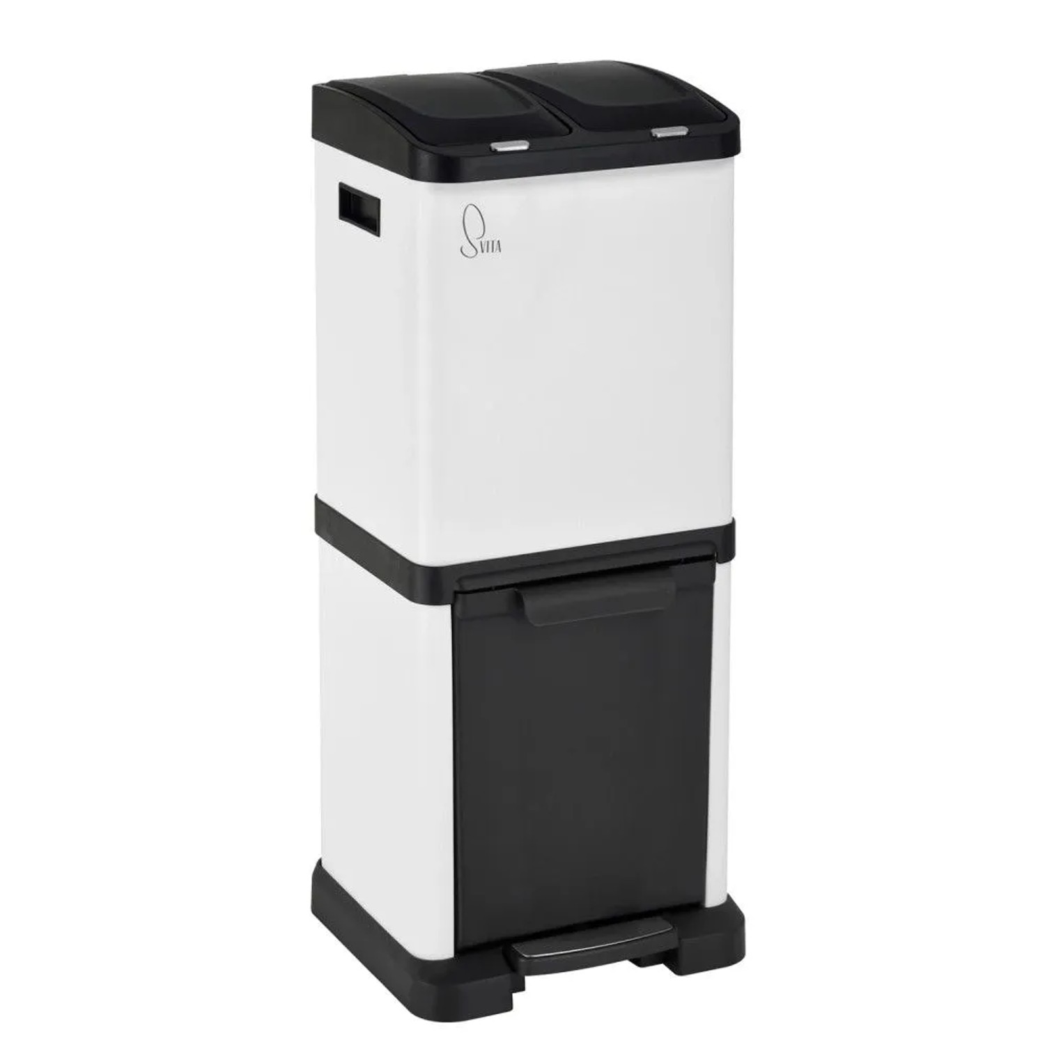 Svita 3xcombo 32L Mülleimer Mülltrennsystem Abfalleimer Mit Fächern Weiß