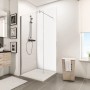 Eck-Duschrückwand Set DecoDesign Weiß von Schulte im modernen Badezimmer.