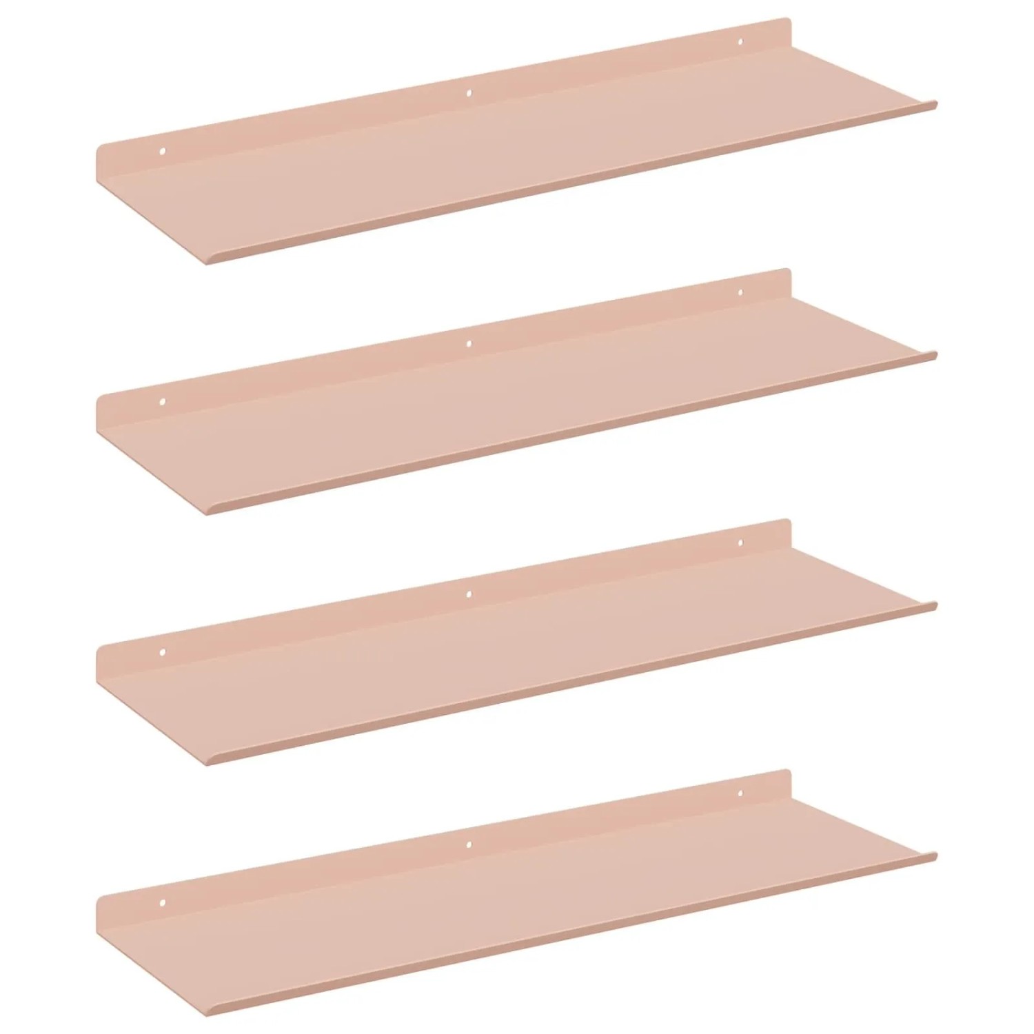 vidaXL Schwebendes Regal 4 Stk Rosa 60 x 18 x 2,5 cm Stahl 8004023