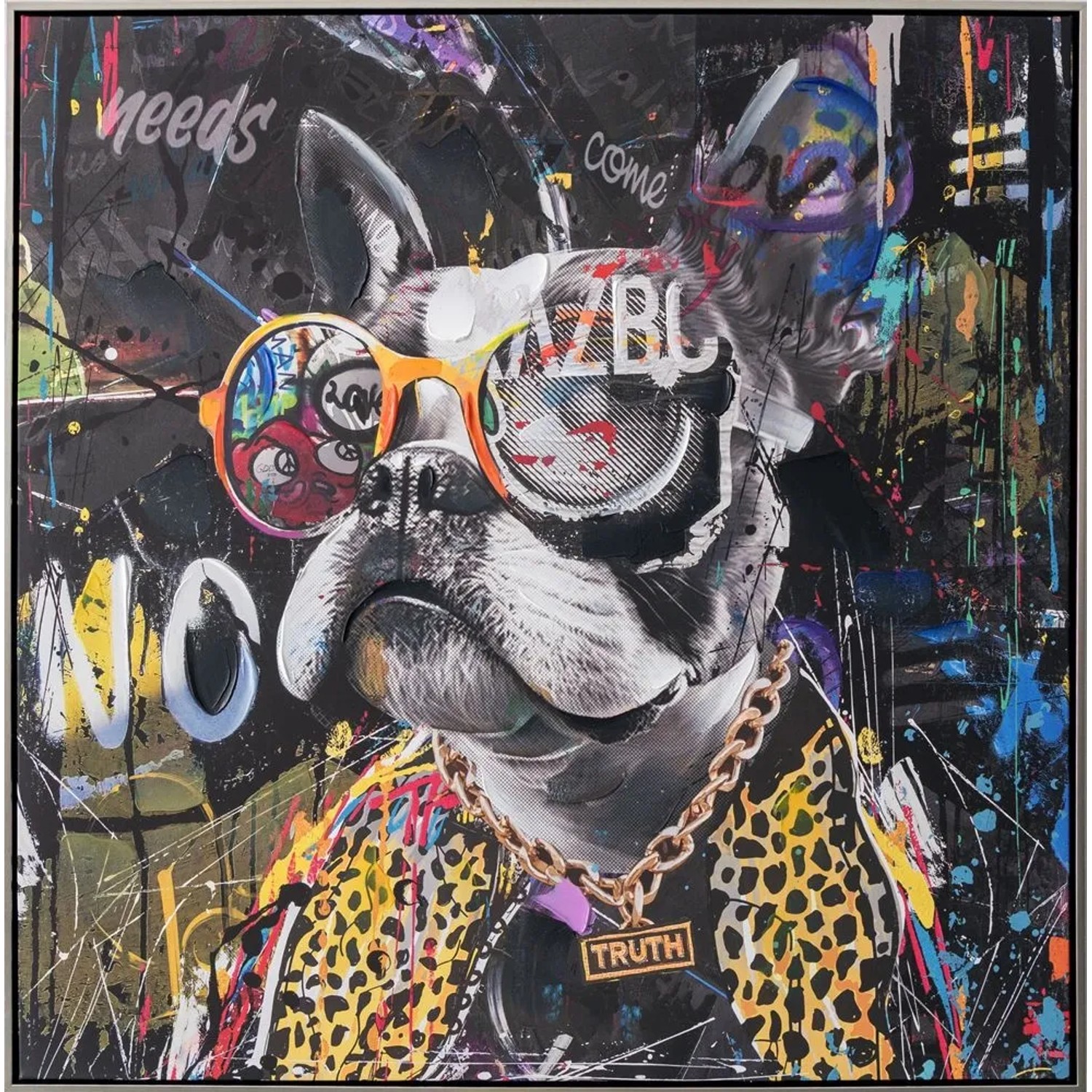 Art Universe Leinwandbild Rapper Dog 82 x 82 cm