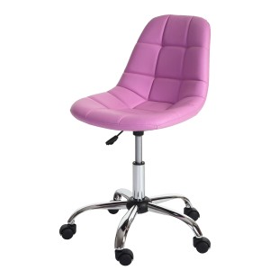 CHEFGASTRO Drehstuhl 92x62x54cm Sitzhöhe 48cm Schalensitz Kunstleder Rosa