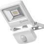 Weiße Ledvance LED-Außenleuchte Endura Flood mit Sensor, 10W, für den Außenbereich.