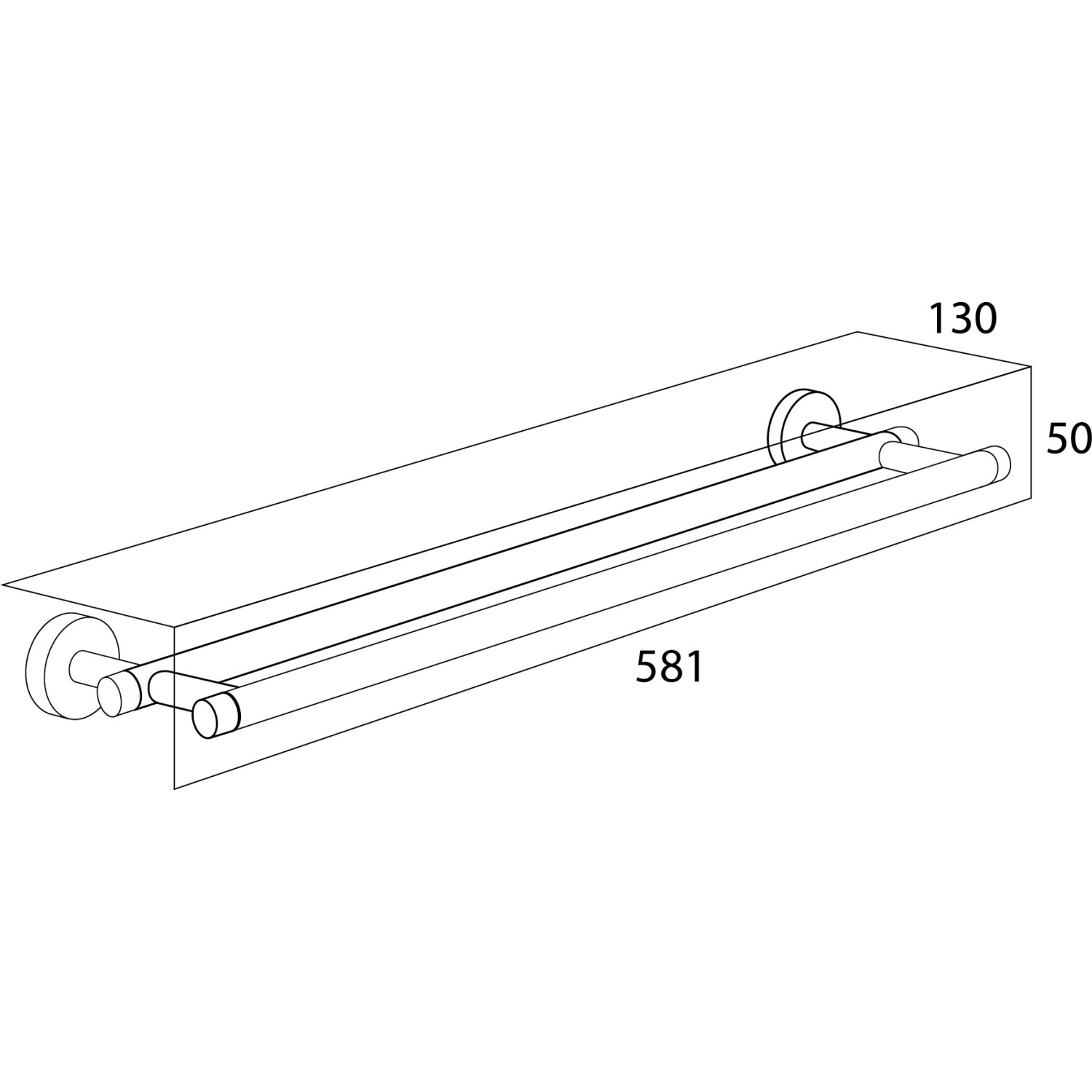 Tiger Handtuchhalter Boston, Edelstahl Schwarz, für 2 Handtücher. Praktisch und stilvoll.