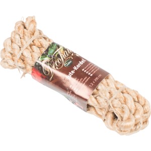 Naturfarbene Jutekordel, 1,2 cm x 200 cm, vielseitig einsetzbar für Garten und Deko.